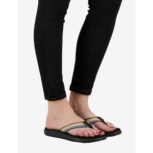 Teva‎ Women Voya Flip Antiguous Black Multi T-Bar Flip Flops Sandals Size 7